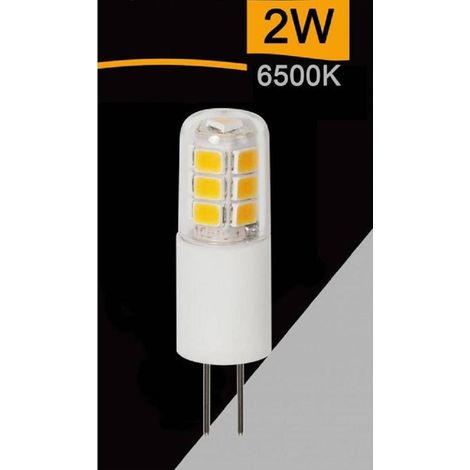 TrAdE Shop Traesio - Lampadina Led G4 Ac/dc 12v 2 Watt 250 Lm Luce 3000k 6500k 4000k Spardc-g4-2w-002 - -Bianco Freddo      -