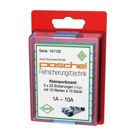 Püschel SORTI03TB Fusibile (Ø x L) 5 mm x 20 mm 1 A, 1.25 A, 1.6 A, 2 A, 2.5 A, 3.15 A, 4 A, 5 A, 6.3 A, 10 A Ritardato (1/2)