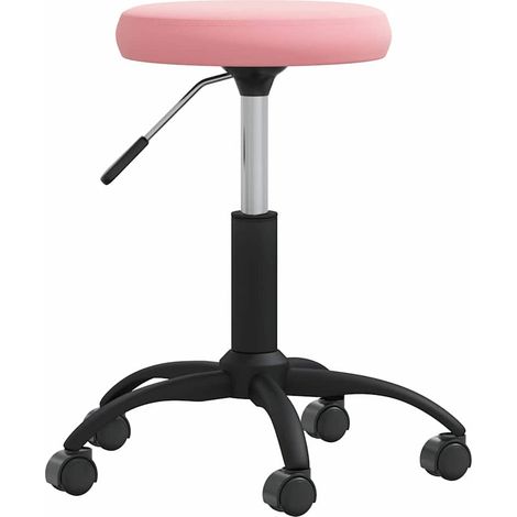 Office Swivel Chair Pink Velvet vidaXL