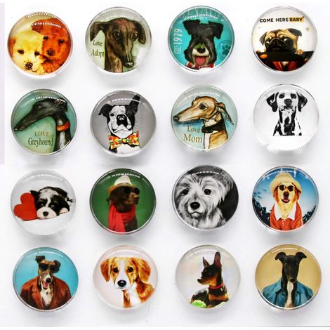 Aimant de réfrigérateur en cristal avec motif de chiot mignon pour armoire de bureau, tableau blanc et photo Home Decor Magnet (1/5)
