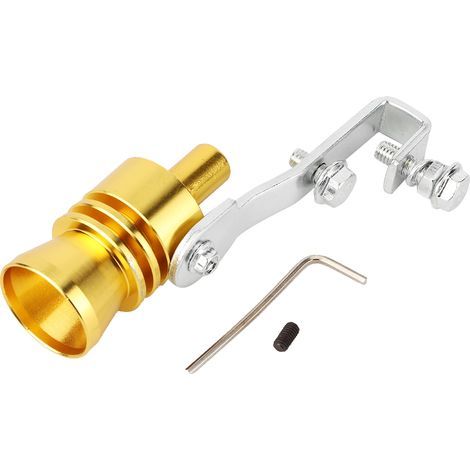 Sifflet Turbine pour Tube d'Échappement - Accessoire Automobile et Motocycle en Alliage d'Aluminium Doré (1/4)