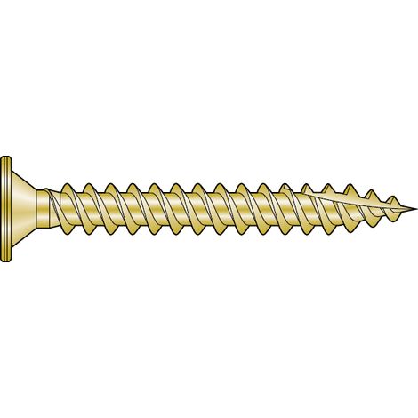 Vis pour joint debout - zingué jaune - Acier inoxydable 5x40mm - Boite de 1500