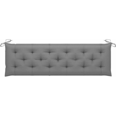 Coussin de banc de jardin Gris 180x50x7 cm Tissu (1/4)
