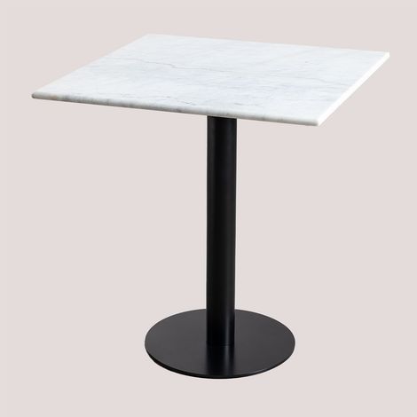 SKLUM Quadratischer Bartisch aus Marmor Rocher  70 cm                    Weißer Marmor             