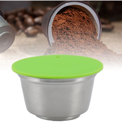 Nachfüllbarer Edelstahl-Filterbecher, kompatibel mit dem Nestlé Dolce Gusto Kaffeekapsel-Set (grün) (1/5)