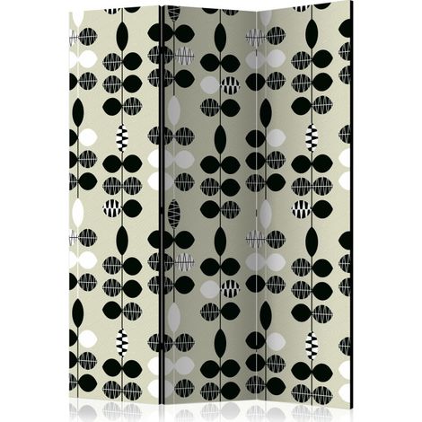Paravent 3 Volets "Black & White Dots" 135x172cm (1/2)