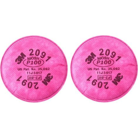 Deux filtres, convient pour: peinture bouchons d'oreilles, poussière, produits chimiques, époxy, coupe, polissage (2091) - 2pcs (1/5)