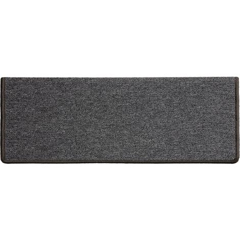 Tapis d'escalier London Gris foncé 23,5 x 65 cm Rectangulaire