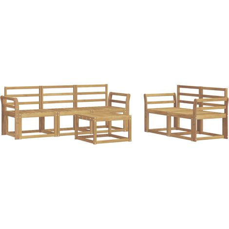 Ensemble de canapés d'extérieur 6 pcs Blanc 59 x 59 x 37 cm vidaXL (1/5)