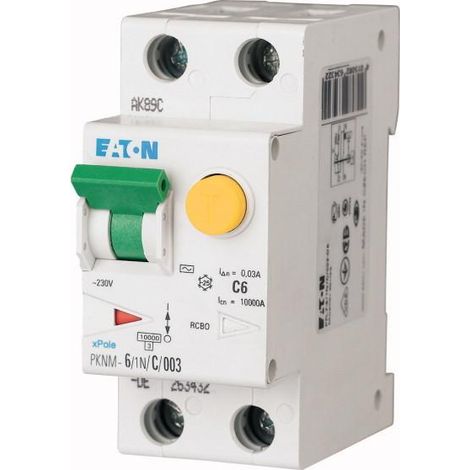Disj. diff. PKNM 1P+N -6A 300mA/cbe C/A 000236024 EATON PKNM-6/1N/C/03-A-MW