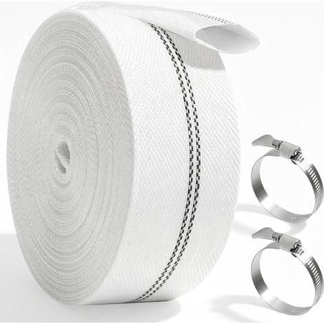 10 m Industrial Hose Diameter 32 mm with Hose Clamp, Flat Hose, Garden Hose, Construction Hose for Submersible Pumps, Dirty Water Pumps (1/5)