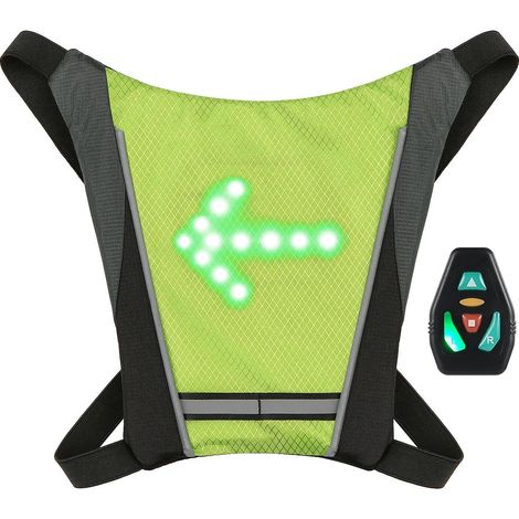Paquet de clignotants LED pour vélo, rechargeable USB, fixation clip réfléchissante pour sac à dos avec télécommande