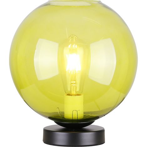 Lampada da tavolo Candellux Globe verde/nera E27 28cm