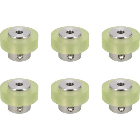 6X 100mm Roue de Mesure Industrielle de Roue de Codeur en Aluminium de Polyuréthane pour Mesurer le Codeur Rotatif (1/5)