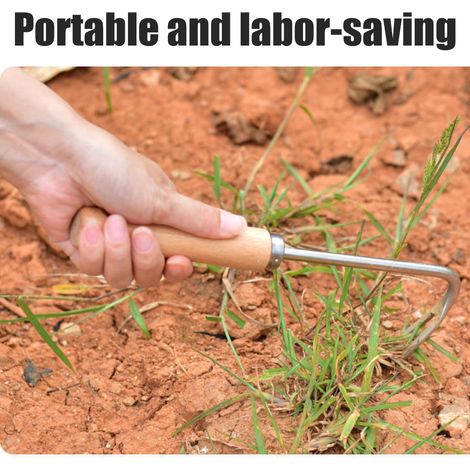 Désherbeur de jardin en acier inoxydable, outil d'arrachage de mauvaises herbes en forme d'arc, déracineur pour plantes, version sac, nouvelle conception. (1/5)