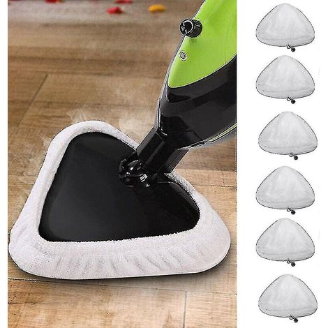 Lot de 6 lingettes de rechange en microfibre pour balai, compatibles avec le balai H2O X5 H2O lavable. (1/5)