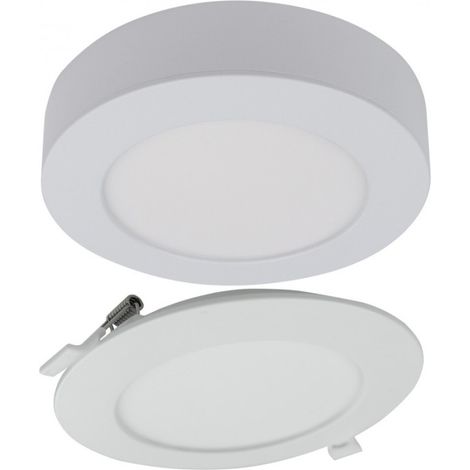 Plafonnier LED 24W rond CCT encastré blanc Ecolight (1/5)