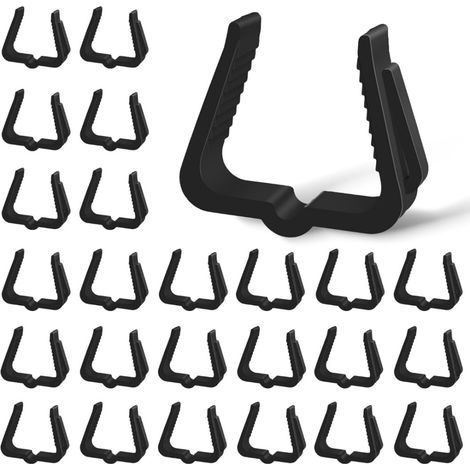 30 pieces plastic hooks for Christmas lights, outdoor/indoor fixing for roofs, luggage racks, fences and roof rack feet (1/5)