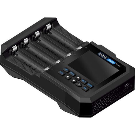Chargeur de Batterie au Lithium, Testeur de Coulomètre de Batterie, Testeur de Capacité de Charge Rapide Intelligent à 4 Emplacements pour Batterie (1/2)