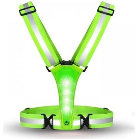 LED Safety Vest, Reflective Cycling Vest Running Safety Vest for Men and Women (1/4)