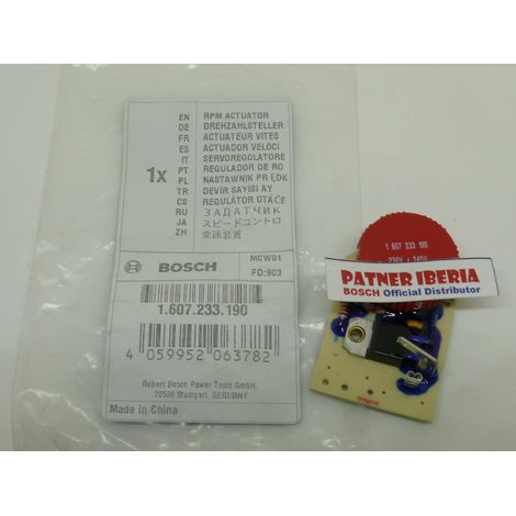 Repuesto original BOSCH 1607233190  Regulador de velocidad RPM