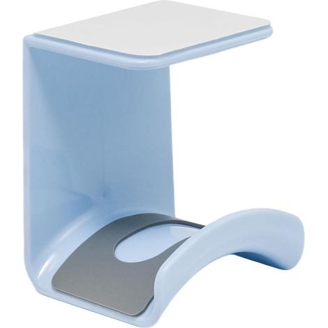 1 support de casque en plastique ABS bleu, crochet de support de casque à suspendre sous le bureau, cintres adhésifs pour écouteurs de bureau, la plupart des casques et contrôleurs (1/5)