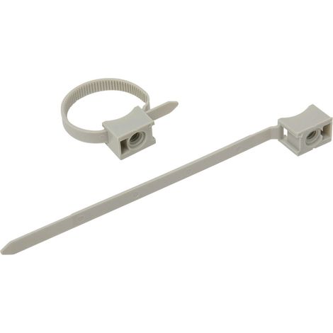 Sangle autobloquante  Serre câble plastique  Collier de serrage  Collier de serrage plastique  Sachet avec accroche de 10 colliers autobloquants 6 mm x 115 mm  Noir  709011