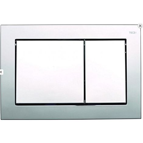 Plaque de commande WC chrome brillant 214x145x18mm – 2 boutons pour volumes de chasse – Compatible réservoirs TECE – 9240701 (1/4)