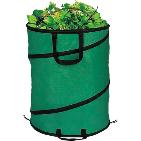 Sacco Fogliame Contenitore Per Giardinaggio Pieghevole Con Manici Rifiuti 44x53cm (1/4)