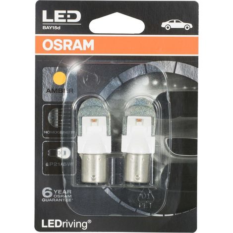 Osram 1557YE-02B LEDriving Premium Signal and Interior lamps, P21/5W lamp base, Amber (Pack of 2) - Auto Lampe Premium E-geprüft - Versand DE (1/2)