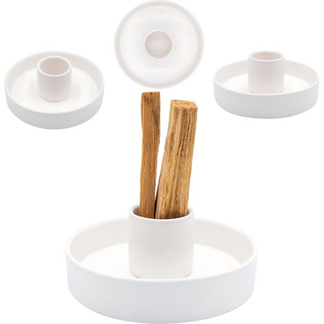 Alzata Palo Santo - Alzata in ceramica Bianco Fumo