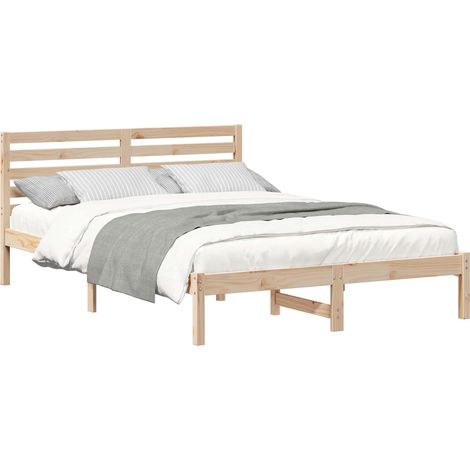 Maison Exclusive - Struttura del letto Marrone 140 x 220 cm Pino massello