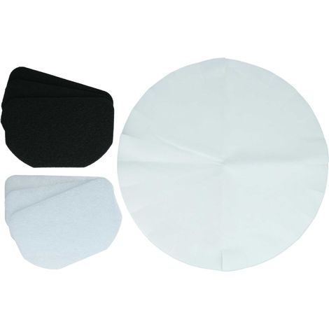 vhbw 3x activated carbon filter, 3x grease filter, 6x paper air filter compatible with DeLonghi F17233, F17231 Deep Fryer - 12 Part Filter Set