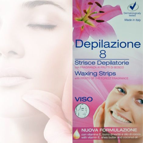 8 Bandes Dépilatoires Prêtes à L'emploi Pour L'épilation Du Visage Pour Femmes Et Hommes Unisexe (1/4)