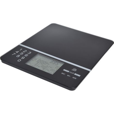 Digitale Küchenwaage aus gehärtetem Glas mit LCD-Display und Gewichtsanzeige in Gramm und Unzen zum Kochen und Backen (1/5)