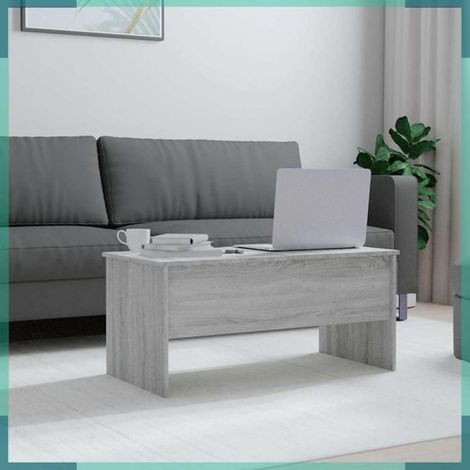 Table basse - 819300 - Sonoma gris - Bois d'ingénierie - 102×50,5×46,5 cm (1/5)