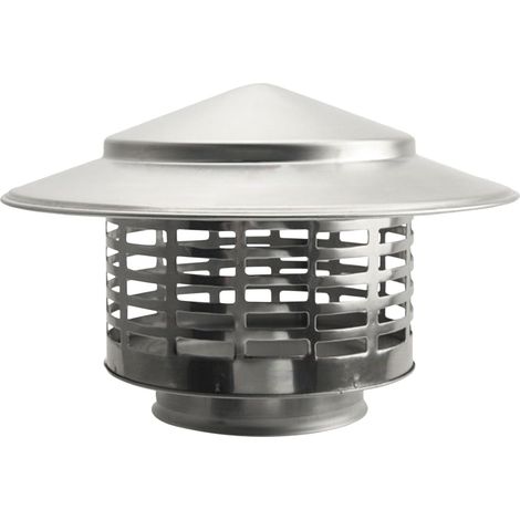 Chapeau de cheminée de cheminée Chapeau cheminée en Acier Inoxydable Capuchon Couverture d'évent cheminée Chapeau de Pluie pour Toit Rond - pour Une Meilleure Ventilation des cheminées, 75mm