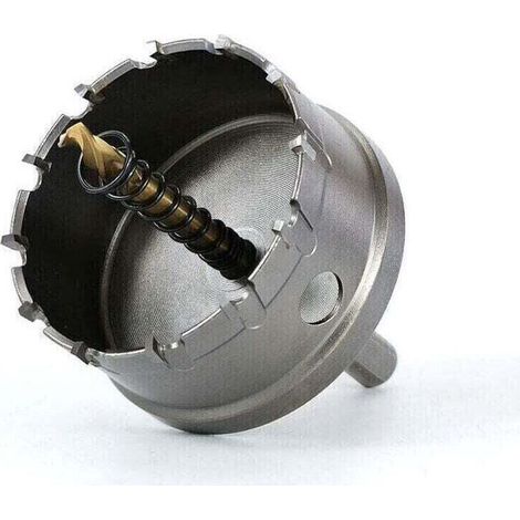 Scie Cloche Bi-métal,80 mm Carbure TCT en Acier Inoxydable de Qualité Industrielle, Scie Trépan Alliage Métallique en Acier à Grande Vitesse pour Métal,Alliage Aluminium,Plastique,Bois,de DEBUNS