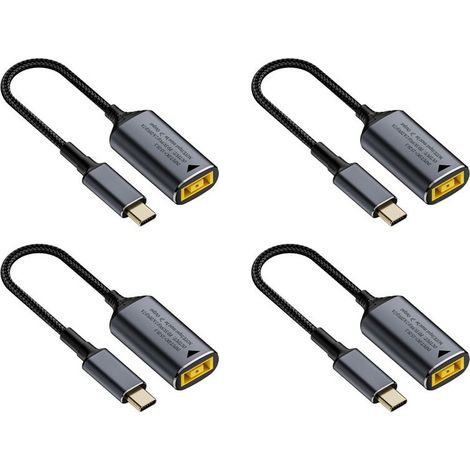 Kompatibel mit vier 140-W-Laptop-Ladegeräten, ausgestattet mit einem quadratischen Stecker, einem USB-C PD-Netzteil und einem 5V/9V/20V-Schnellladekabel.