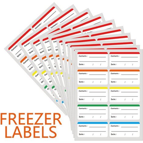 Etichette per prodotti surgelati Etichette scrivibili per prodotti surgelati Etichette con data di scadenza Etichette alimentari Imposta data (1/5)