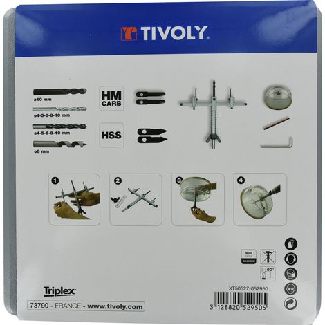 Tivoly • Confezione da 20pz Seghe a Tazza Estensibili e accessori per Legno e Gesso