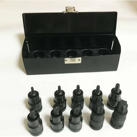 SET CHIAVI BUSSOLA BUSSOLE IMPATTO TORX T20 T70 ATTACCO 1/2" AVVITATORE 959 SK