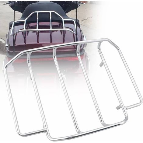 Pièces de modification pour motos, porte-bagages, porte-bagages arrière et étagères électroplaqués adaptés aux Harley-Davidson Grand Glide.