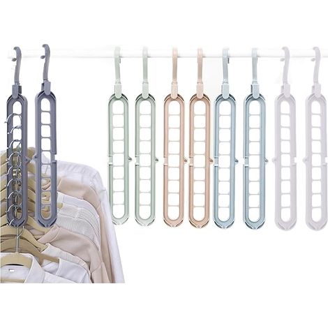 Cintre Gain de Place, Magique, Multifonctionnel Pliant, Rotatifs à 360°, pour Penderie Closet (5 Couleurs) (1/5)