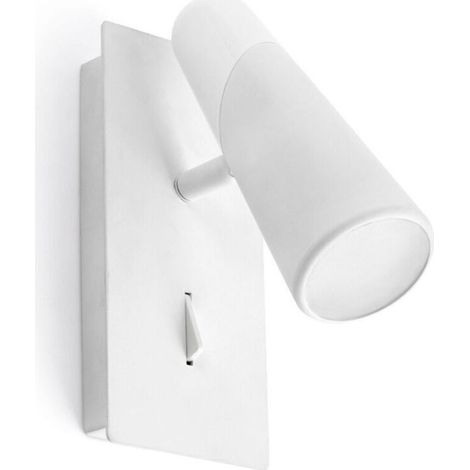 Projecteur mural LED réglable intérieur blanc 1 lumière pour salon chambre bureau – orientation ajustable 360°