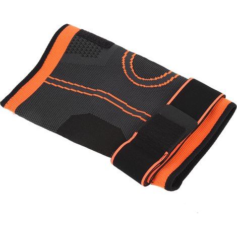 Genouillère de soutien réglable, manchon de protection pour sports intérieurs et extérieurs, orange, taille M (1/5)