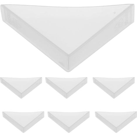 100 protège-coins pour meubles, blanc, triangulaire, pour tables (1/5)