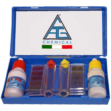 Kit de test rapide pour mesurer les valeurs de PH et de chlore pour les piscines avec des liquides en bouteilles