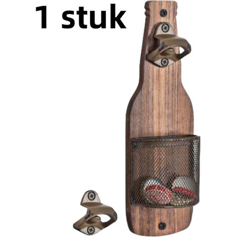 1 cestino porta tappi, apribottiglie da parete, apribottiglie decorativo per il bancone della cucina, cestino porta tappi (1/5)