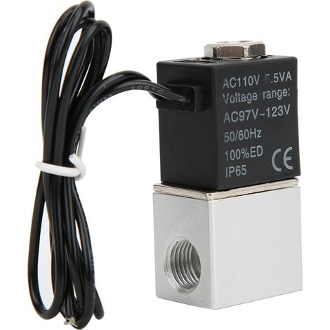 Schnell ansprechendes Magnetventil für Wasser, Luft und Öl, 2-Wege-Ventil aus Aluminiumlegierung DC110VG1/4 Zoll (1/5)